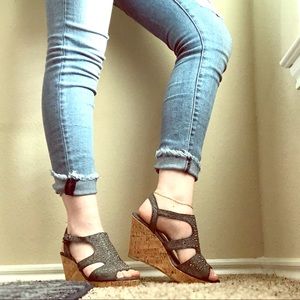 Blue jean Wedges